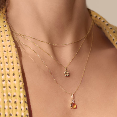 The Portal Pendant with Citrine in Yellow Gold